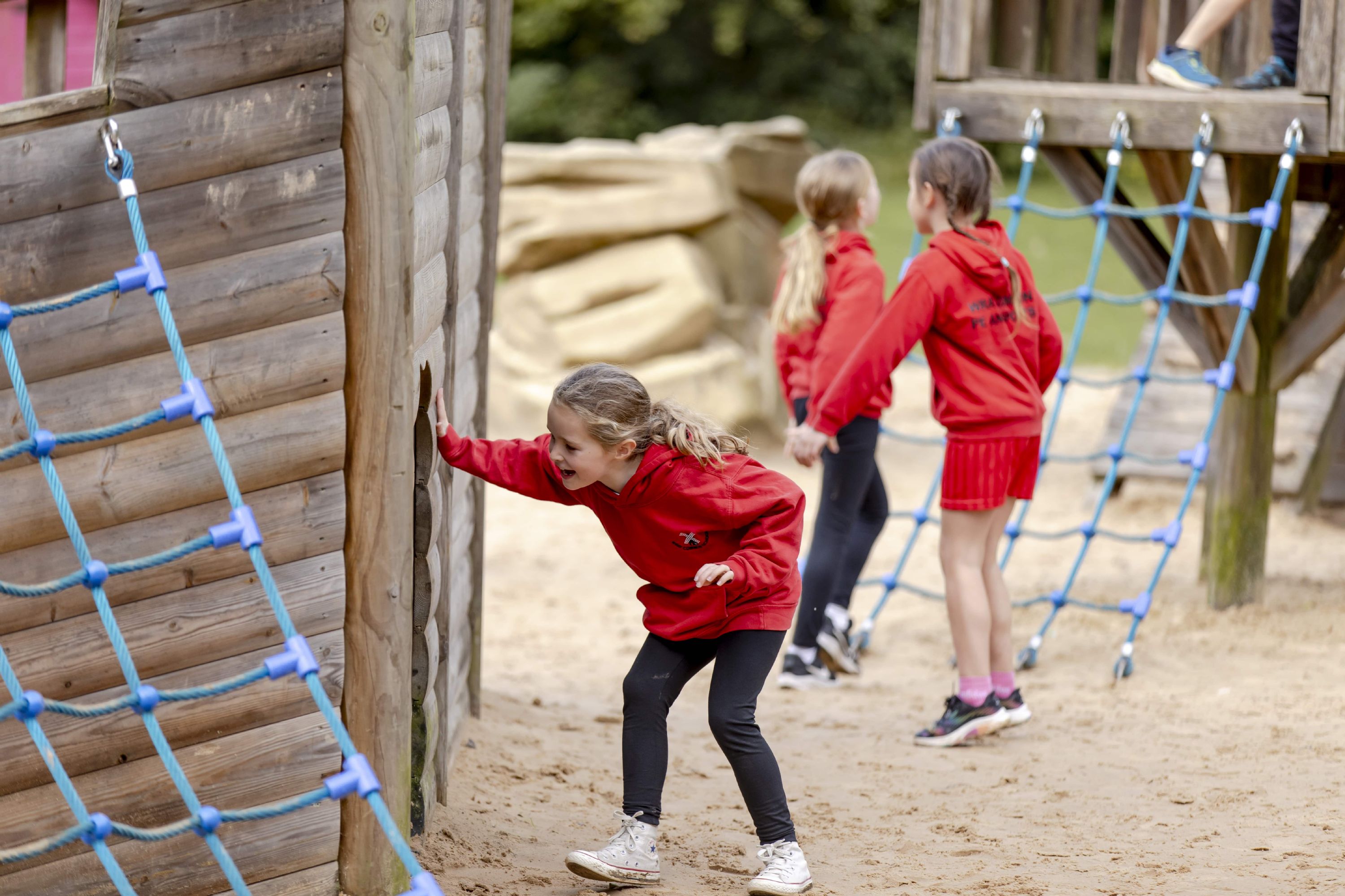 Pupils outside Wray Common Primary School